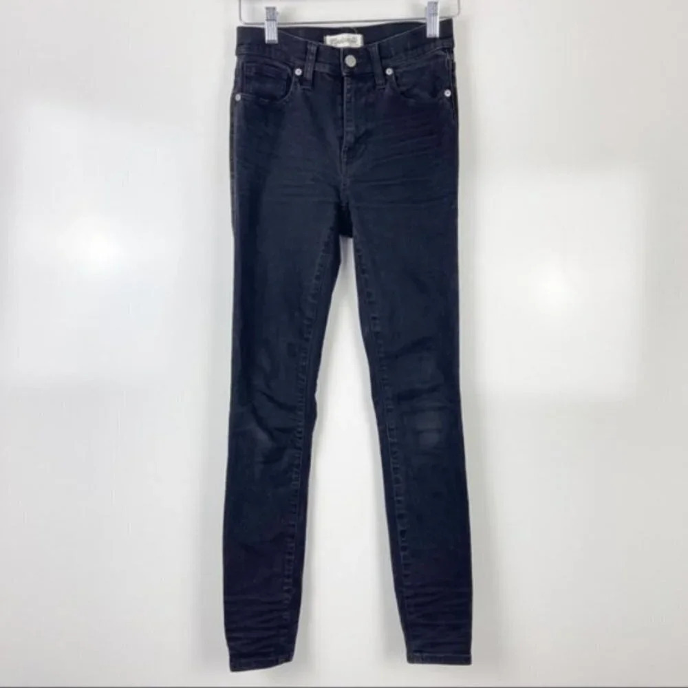 Madewell Black High Riser Skinny Jeans Sz 24